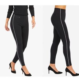 Spanx Perfect Pants Ankle Piped Skinny Classic Black Size M